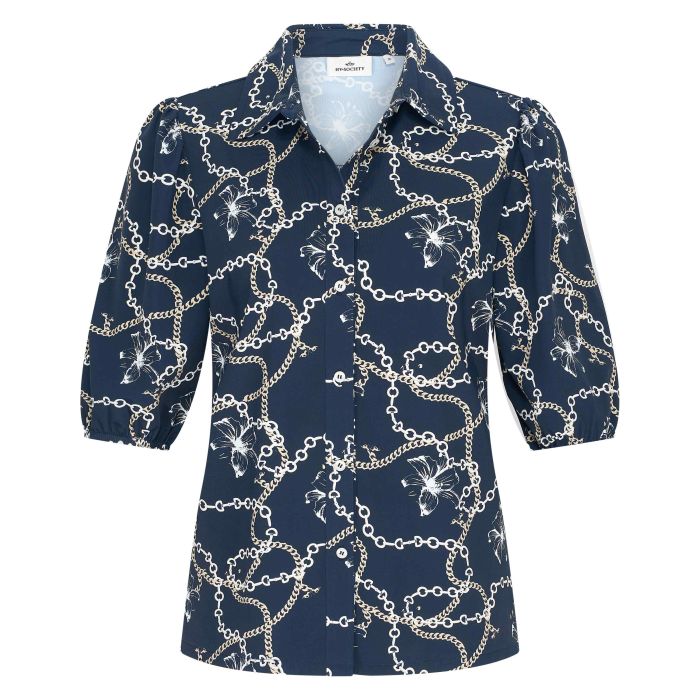 Blouse HVSMaurea - 5017 - Navy AOP
