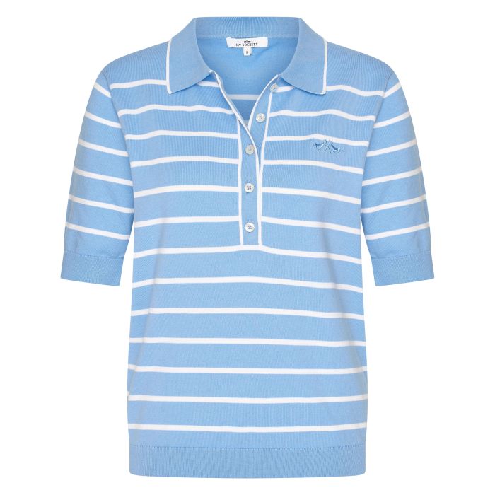 Knitted polo HVSJiska - 5765 - Sea Knitted polo HVSJiska - 5765 - Sea