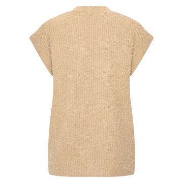Sleeveless cardigan HVS-Kendry -  Sand
