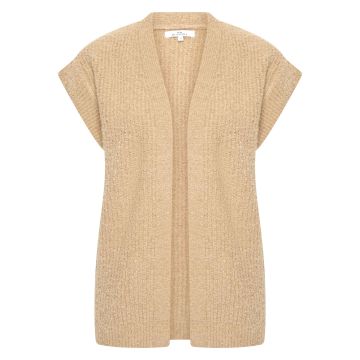 Sleeveless cardigan HVS-Kendry -  Sand