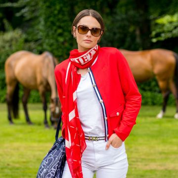 Sweat jacket HVS-Jona -  Red