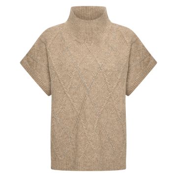 Sleeveless cardigan HVSMarina -  Light Taupe